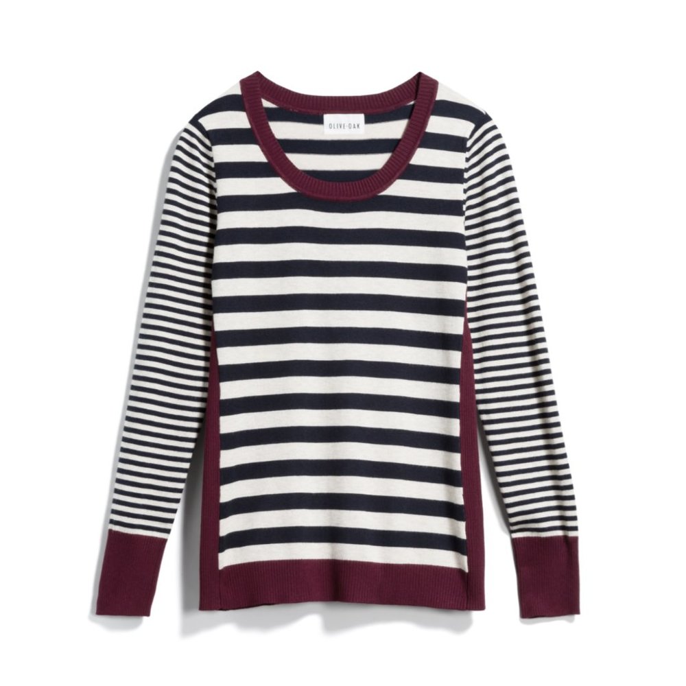 Olive + Oak Maryanne Striped Knit Pullover - Small
